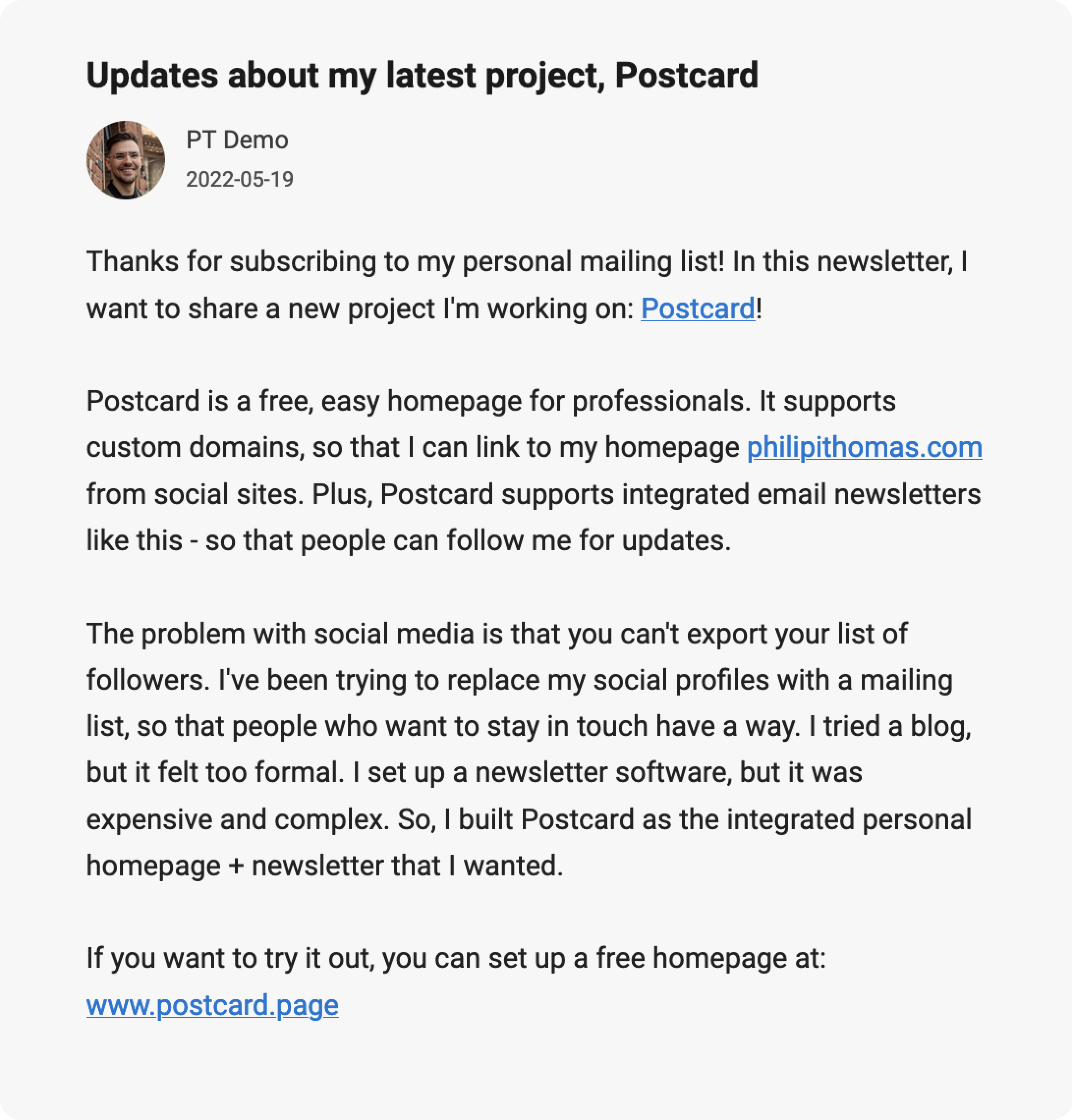 Postcard post